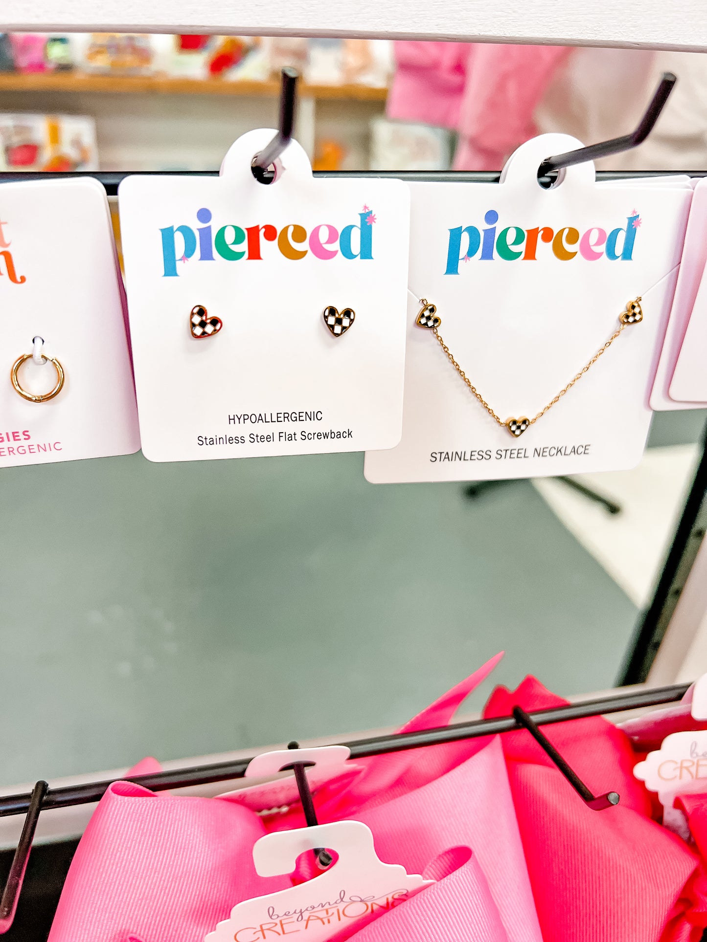 Checkered Heart Necklace