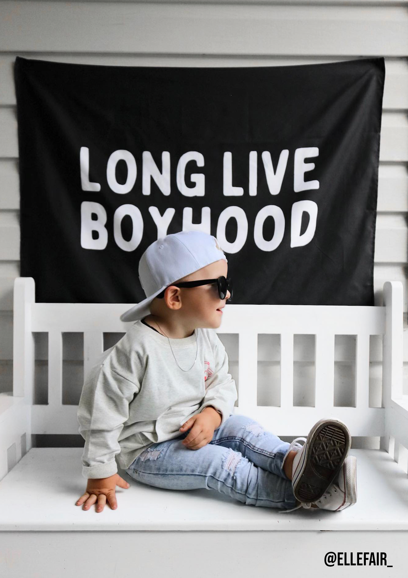 Long Live Boyhood Banner | Fabric Wall Sign