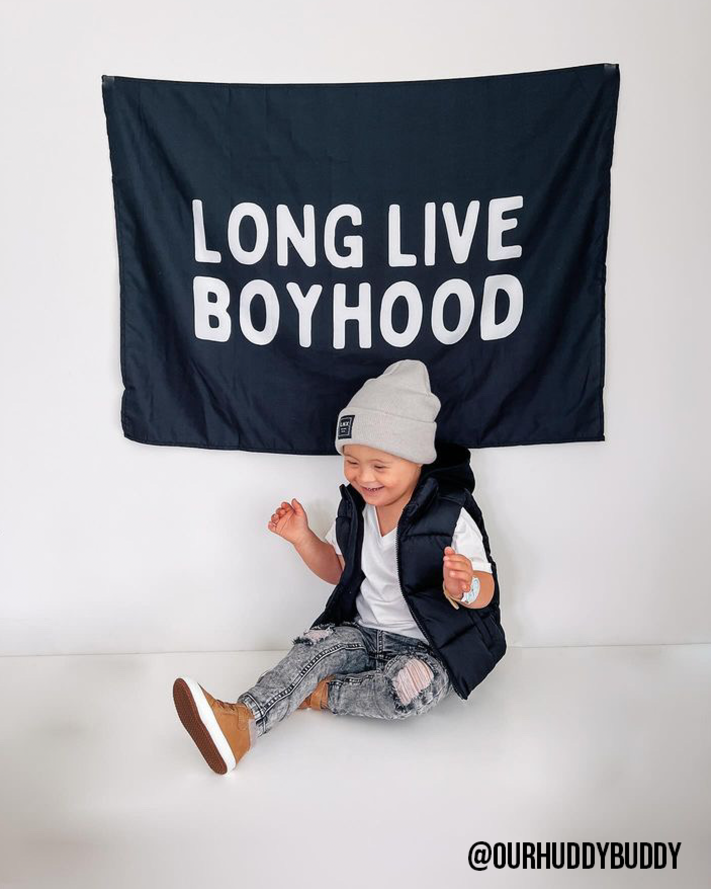 Long Live Boyhood Banner | Fabric Wall Sign