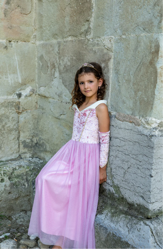 Velvety Soft Sleeping Sweetheart Princess Gown with Arm Warmers