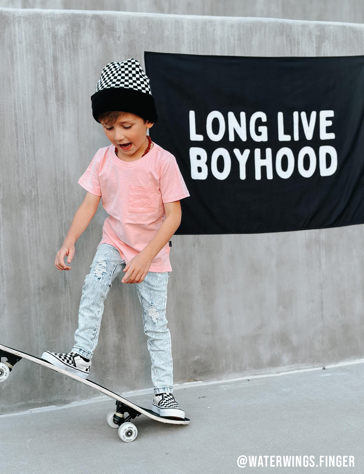 Long Live Boyhood Banner | Fabric Wall Sign