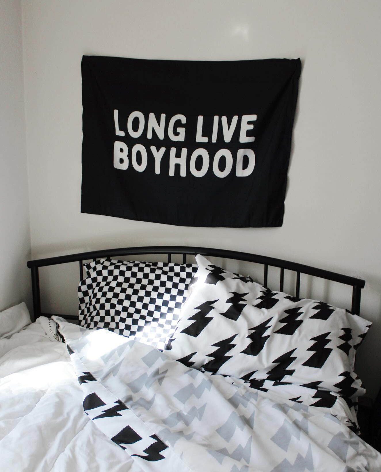 Long Live Boyhood Banner | Fabric Wall Sign