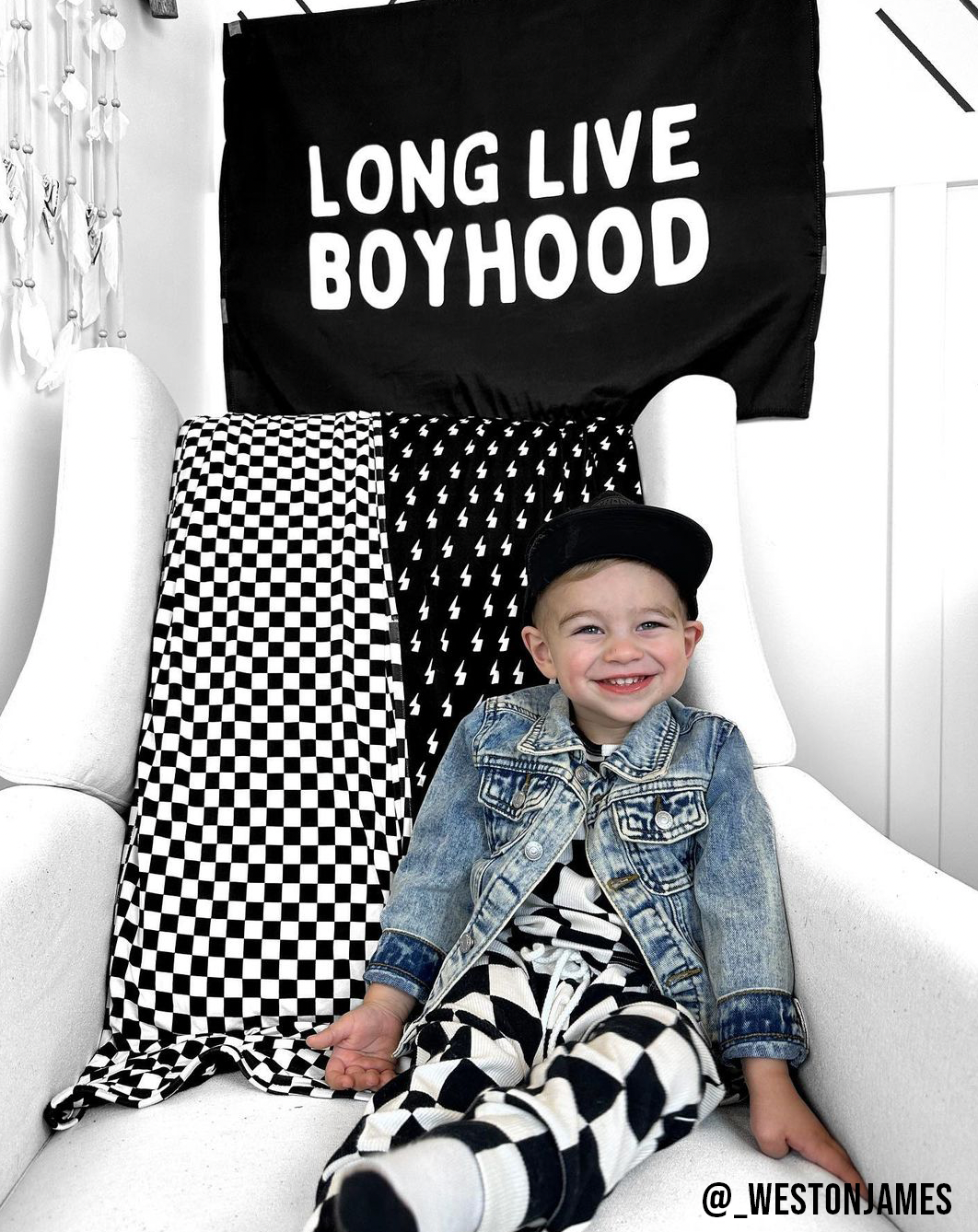 Long Live Boyhood Banner | Fabric Wall Sign