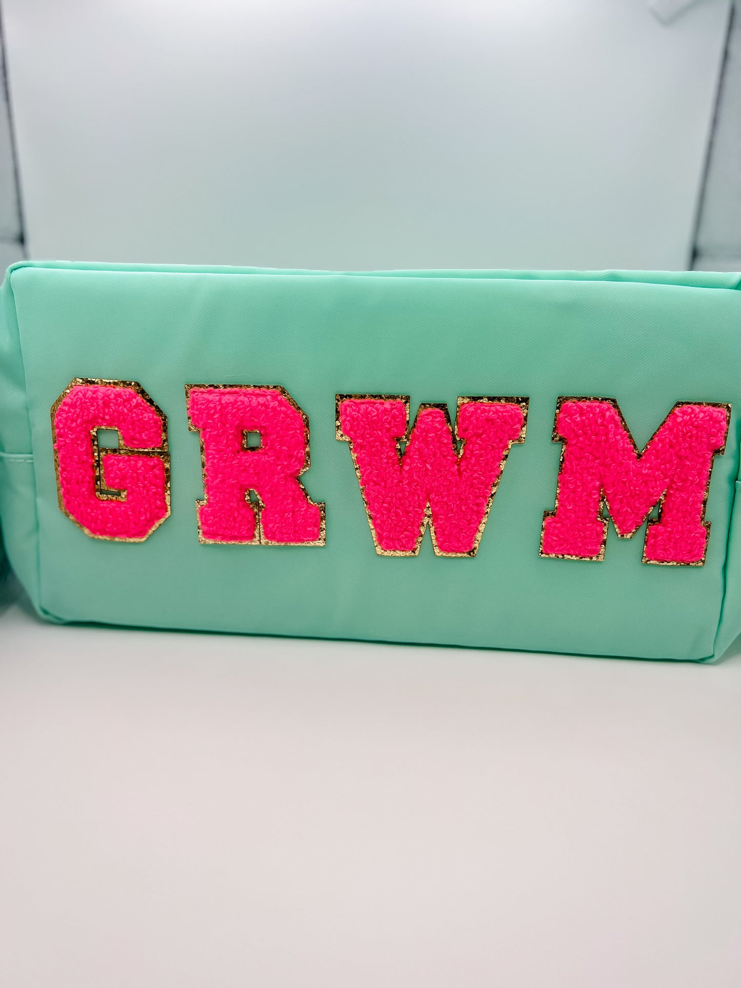 Varsity Collection Cosmetic Bag GRWM Get Ready Chenille