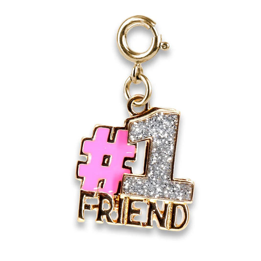 Gold Glitter #1 Friend Charm - CHARM IT!