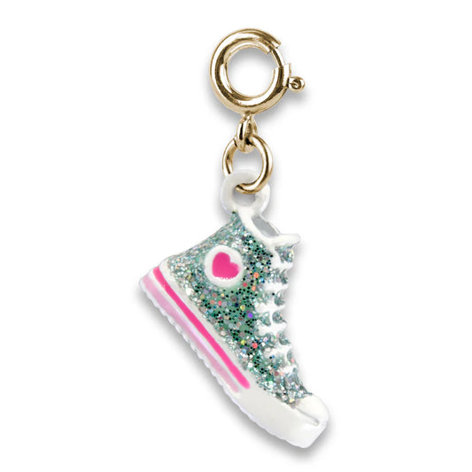 Gold Glitter High Top Sneaker Charm - CHARM IT!