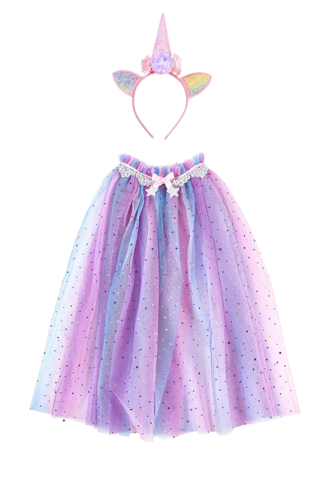 Rainbow Unicorn Cape and Headband Set, 4-6