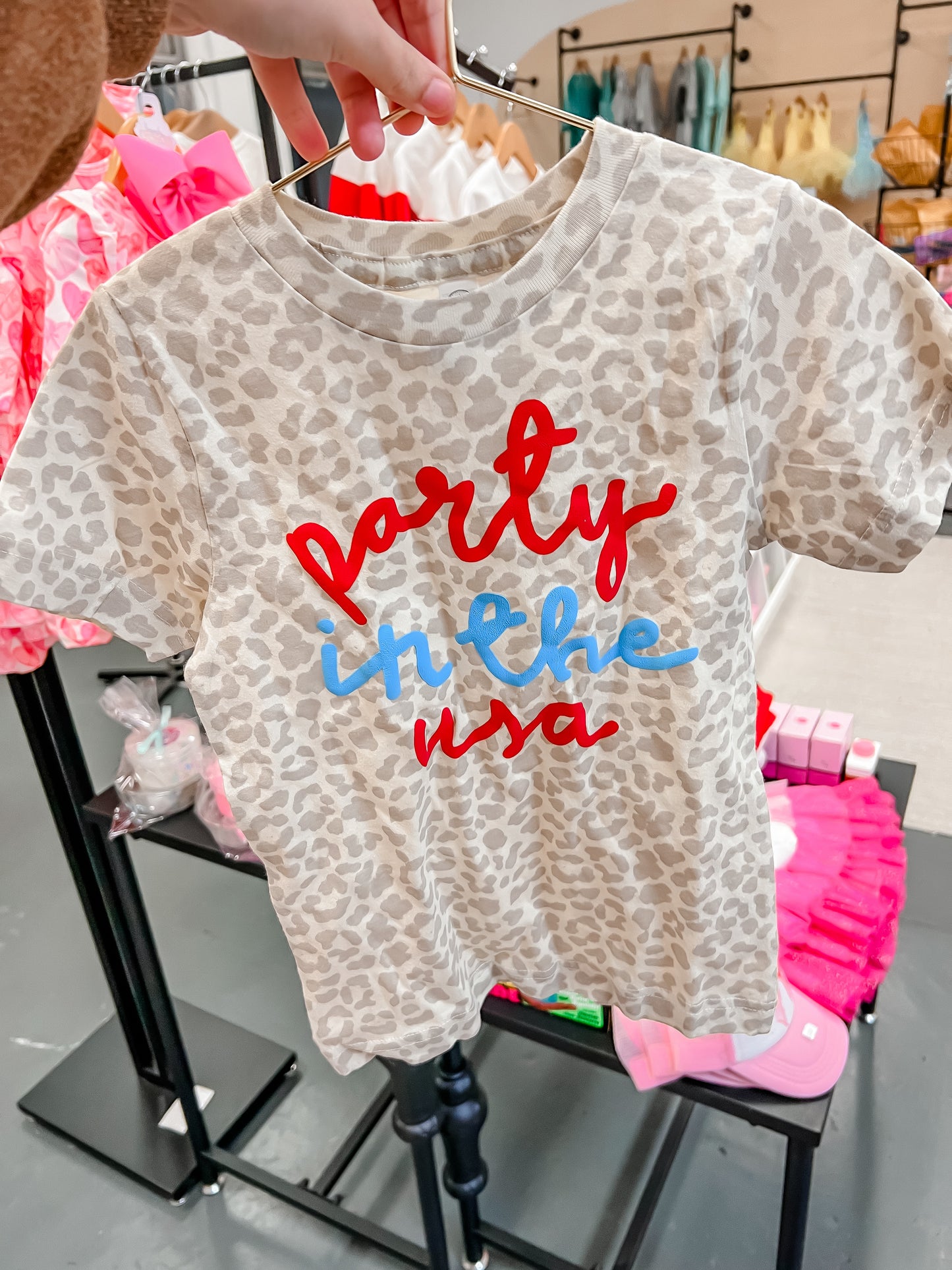 Leopard Party in the USA Tee