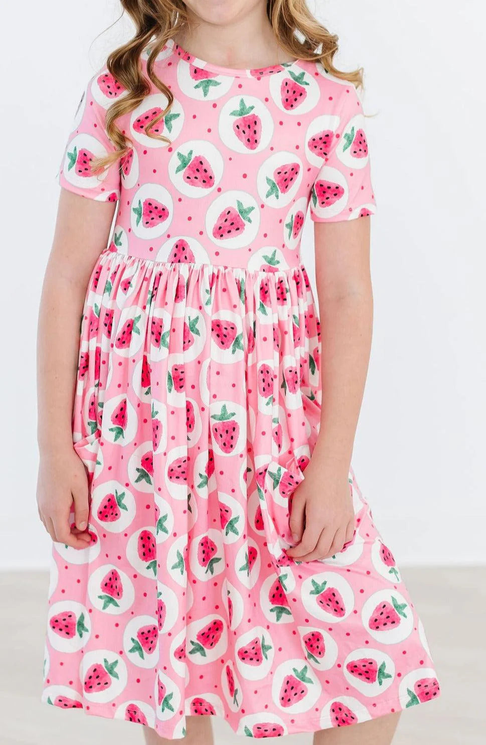 Strawberry Patch Pocket Twirl Dress