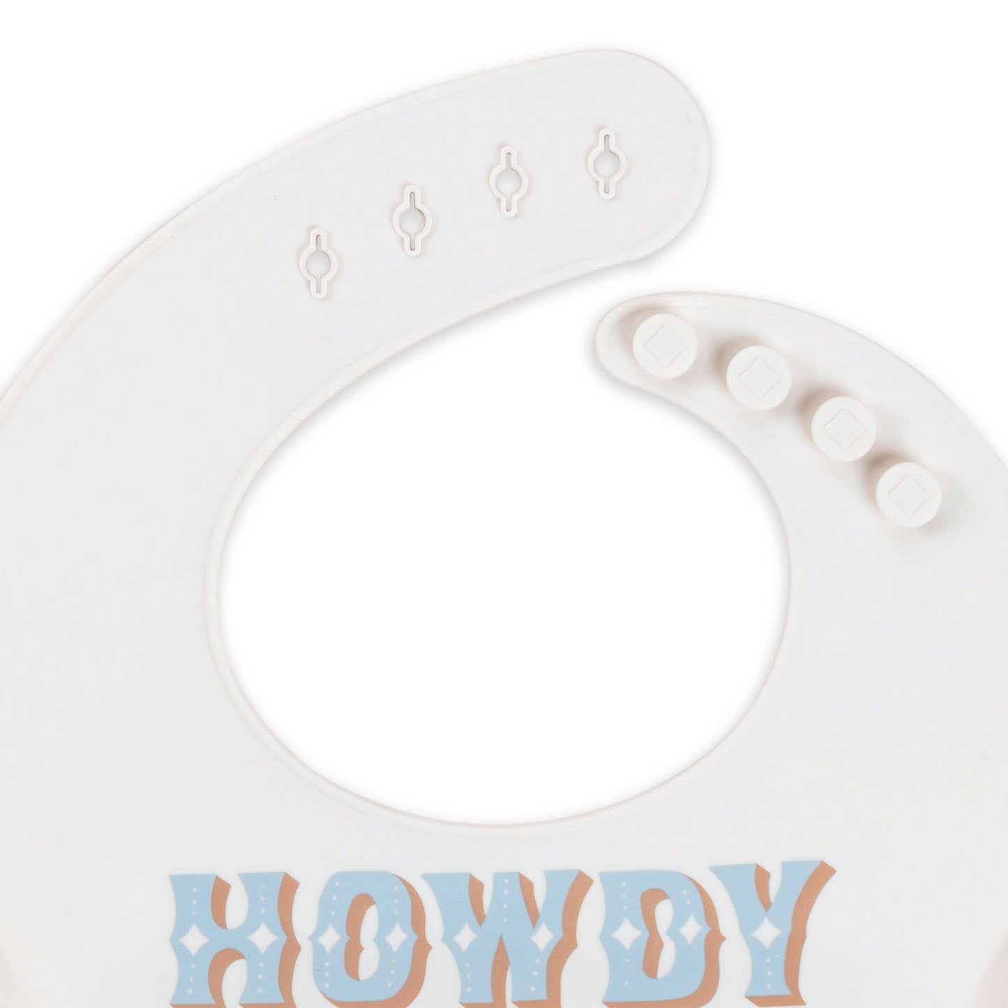 Silicone Bib Howdy Partner Blue