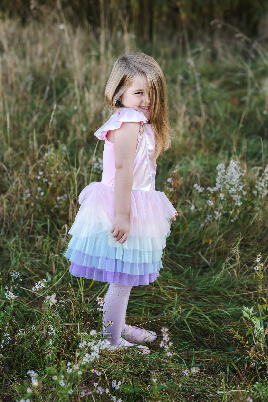 Rainbow Ruffle Tutu Dres