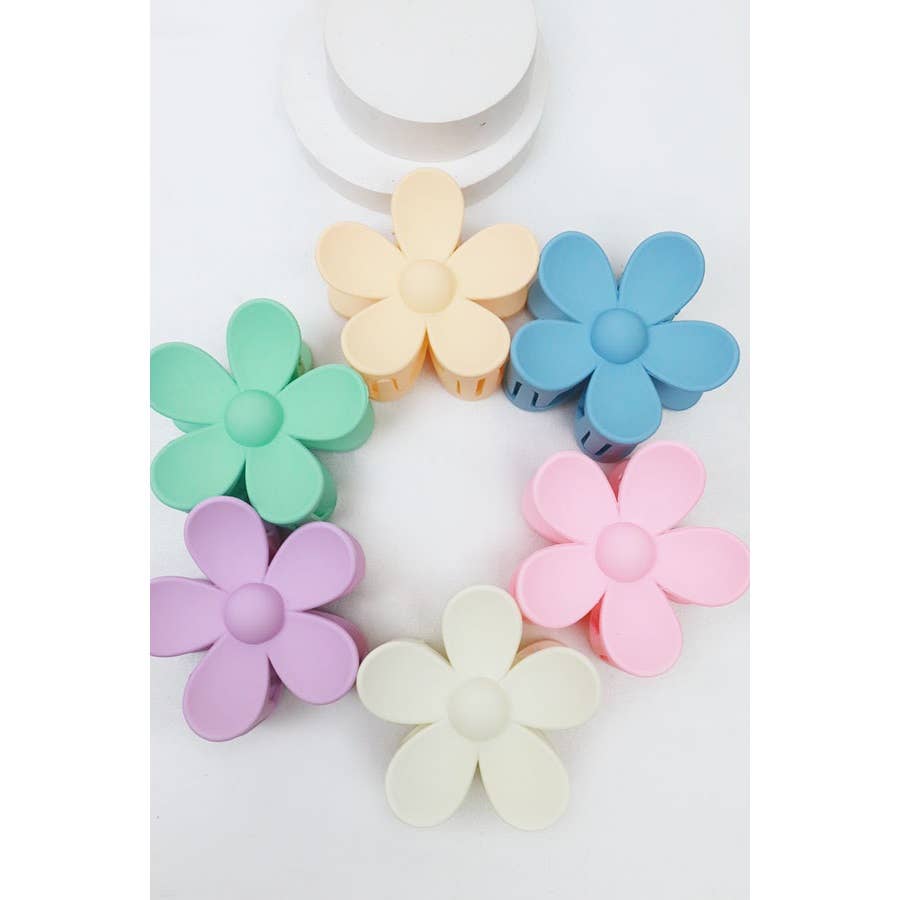 Pastel Tone Daisy Hair Clips