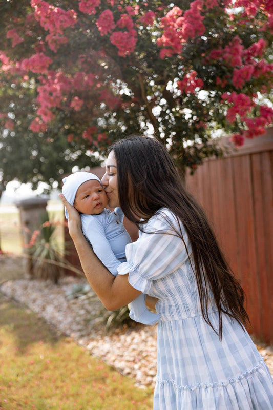 Top & Bottom Baby Outfit (Newborn - 3 mo) - Baby Blue