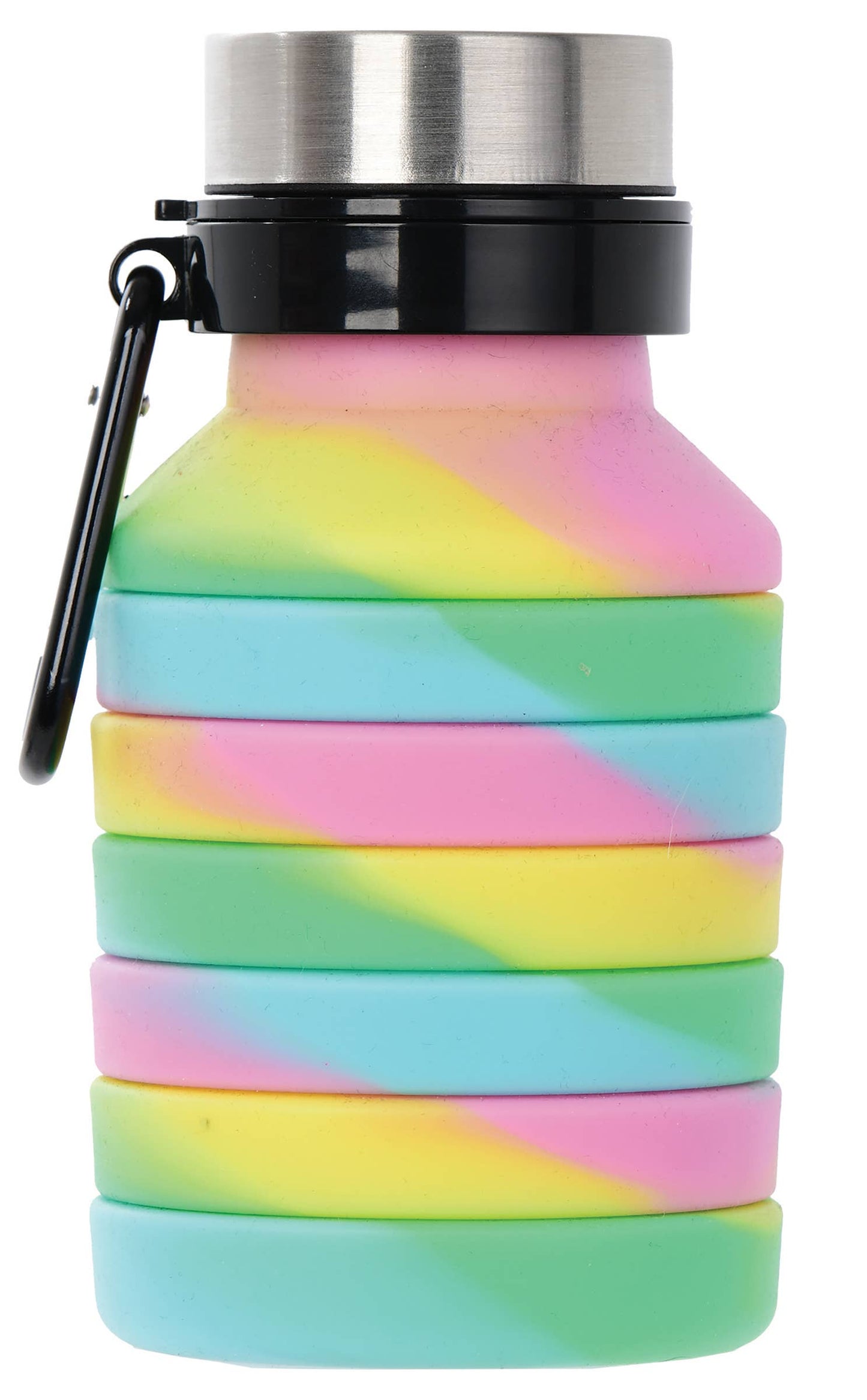 Swirl Tie Dye Silicone Collapsible Water Bottle