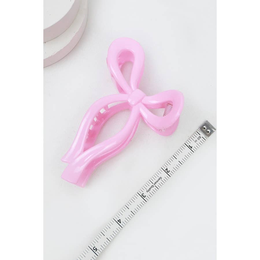 Glossy Soft Tone Bow Shape Hair Claw Sets