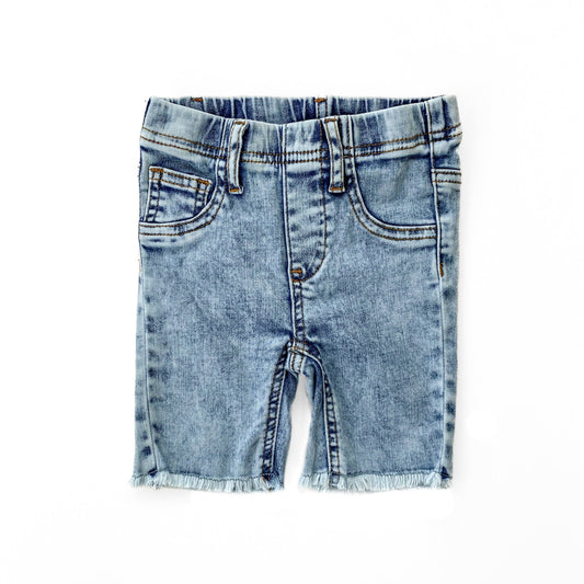 DENIM SHORTS - MIDWASH