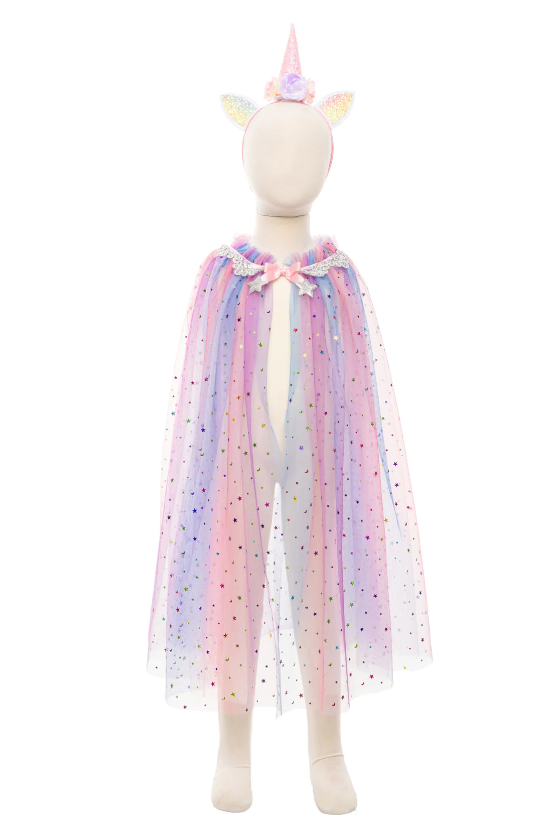 Rainbow Unicorn Cape and Headband Set, 4-6