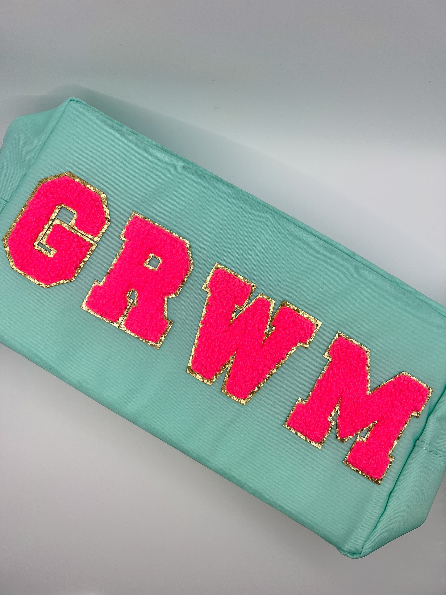 Varsity Collection Cosmetic Bag GRWM Get Ready Chenille