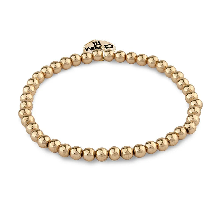 4mm Gold Bead Bracelet - CHARM IT!