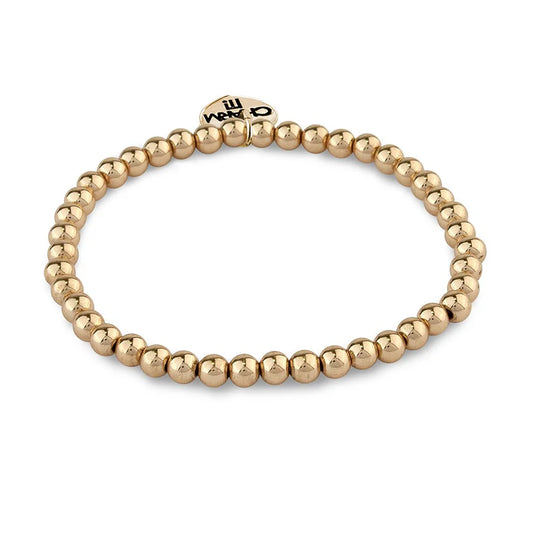 4mm Gold Bead Bracelet - CHARM IT!