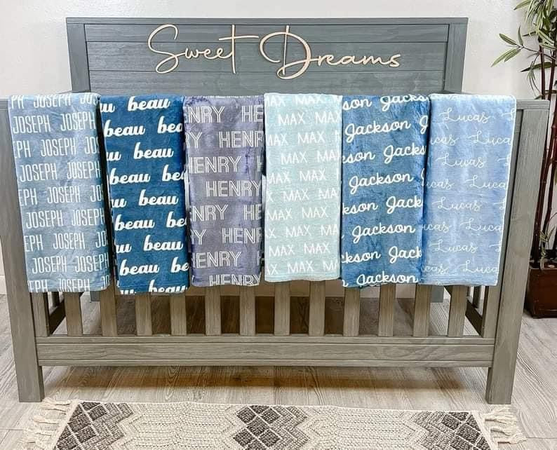 Personalized Baby Blanket With Name | Baby Shower Gift | Customized Nursery