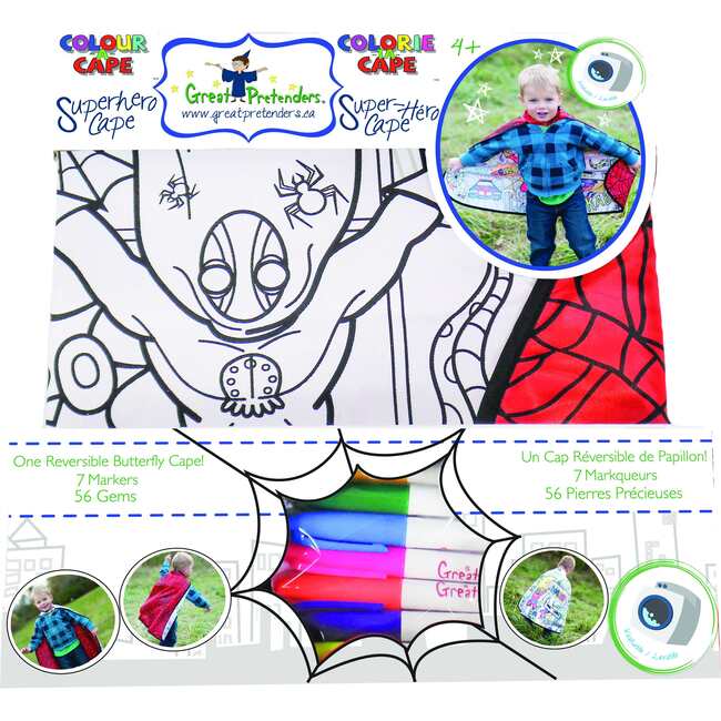 Colour-A-Cape Spider Super Hero, Size 4-7