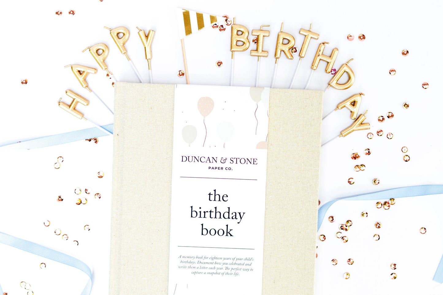 Birthday Memory Book – Birthday Guest Book w/Gold