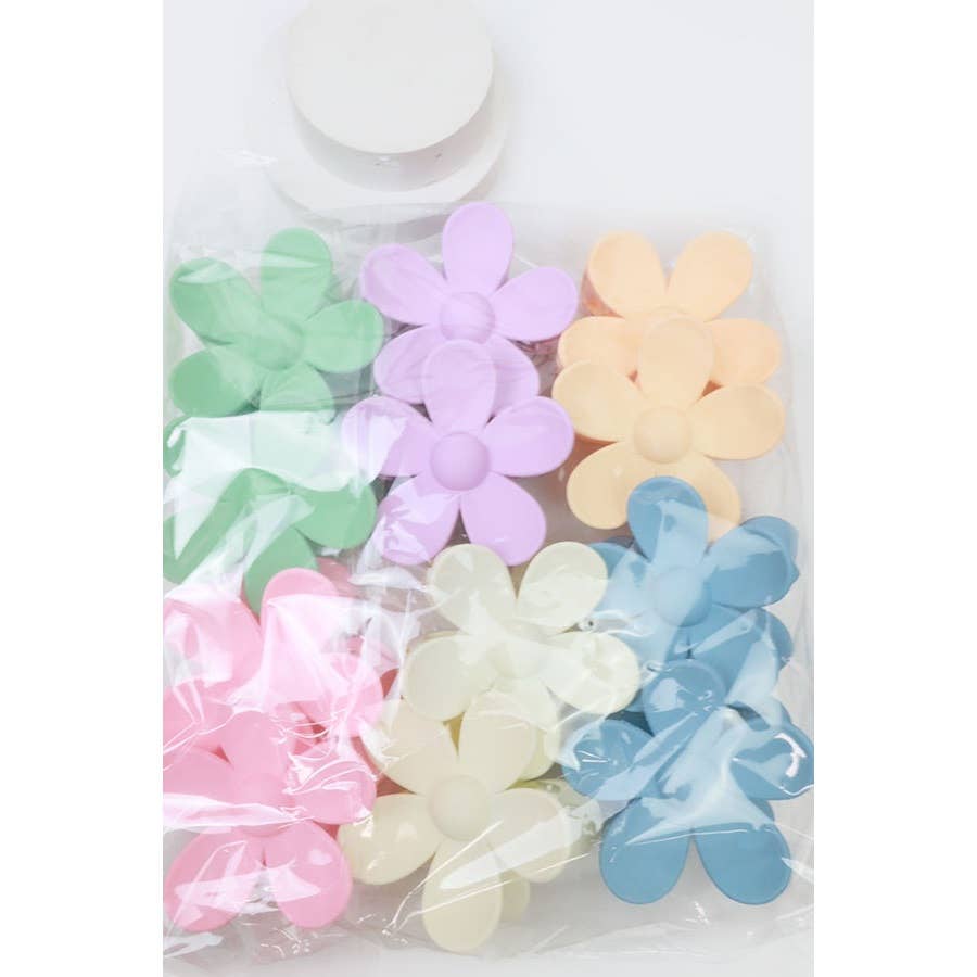 Pastel Tone Daisy Hair Clips