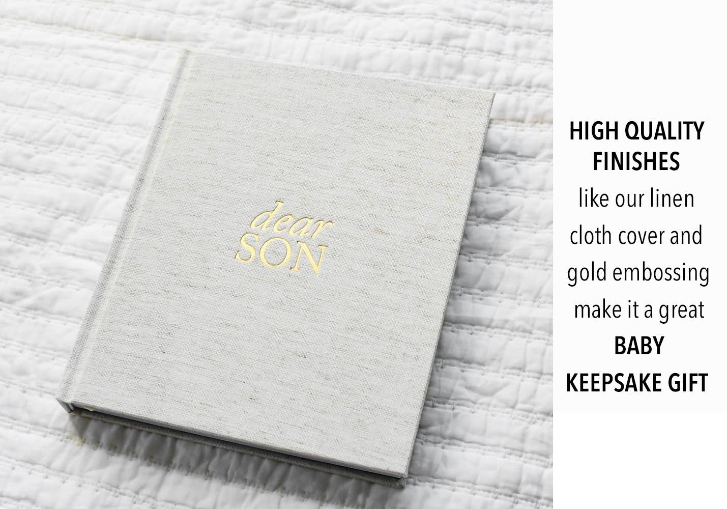 Dear Son Childhood Keepsake Book | Gift for Mom or Spouse