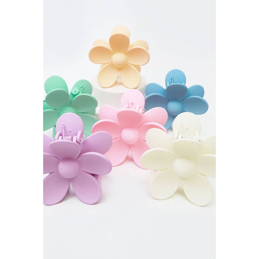 Pastel Tone Daisy Hair Clips