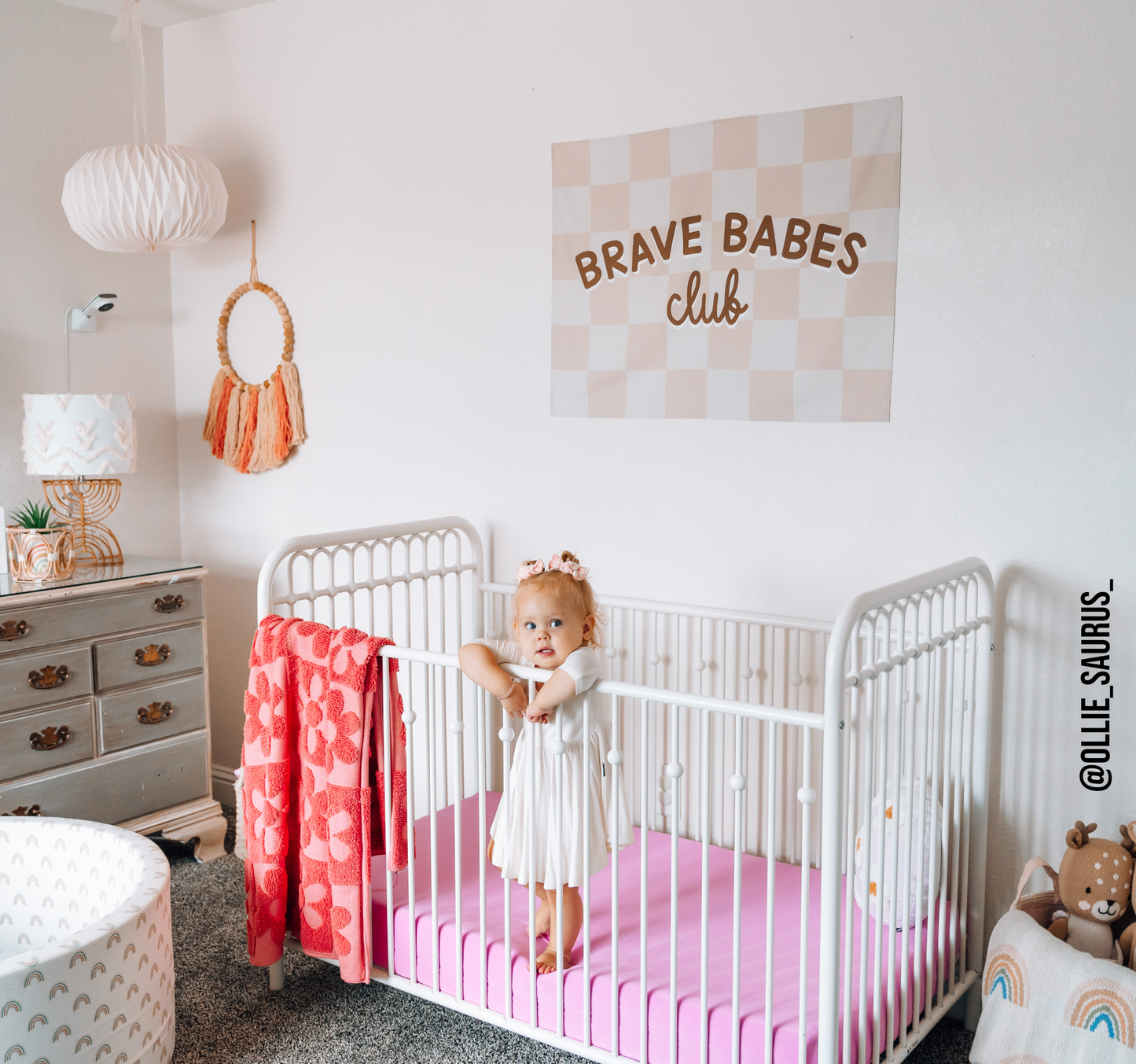 Brave Babes Club Banner | Fabric Wall Sign